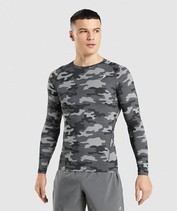 Long Sleeve Gymshark Element Baselayer Hombre Gris | CO 3916RVD